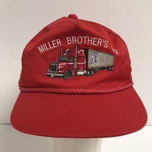 Vintage Miller Brothers Red Cord Adjustable Hat